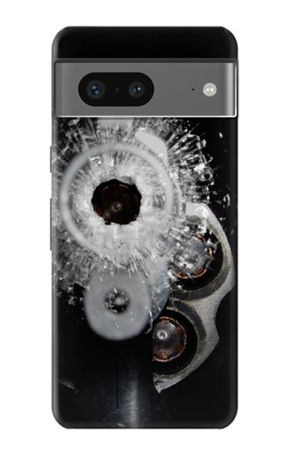 S2387 Gun Bullet Hole Glass Case For Google Pixel 7