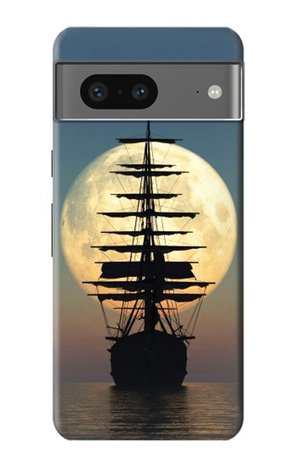 S2897 Pirate Ship Moon Night Case For Google Pixel 7
