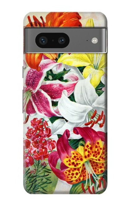 S3205 Retro Art Flowers Case For Google Pixel 7