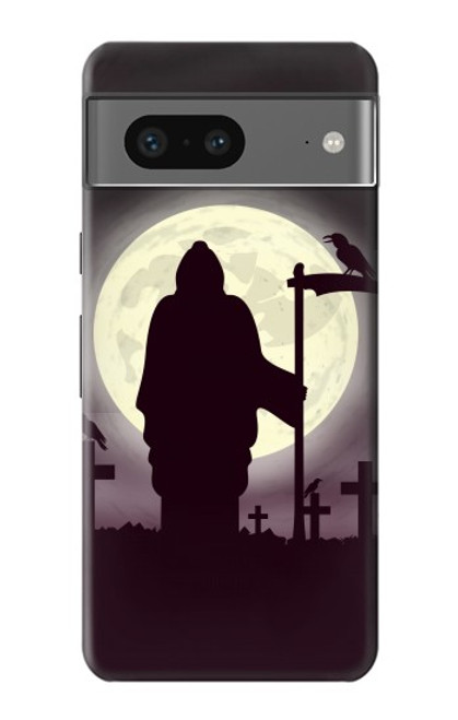 S3262 Grim Reaper Night Moon Cemetery Case For Google Pixel 7