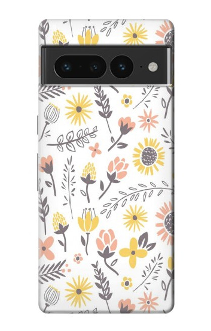 S2354 Pastel Flowers Pattern Case For Google Pixel 7 Pro
