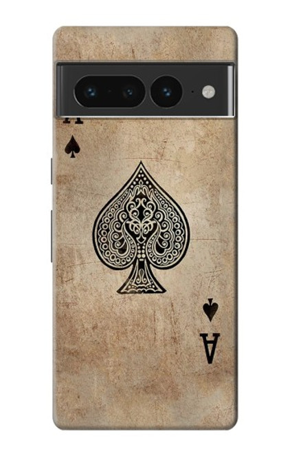 S2928 Vintage Spades Ace Card Case For Google Pixel 7 Pro