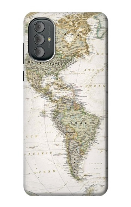 S0604 World Map Case For Motorola Moto G Power 2022, G Play 2023