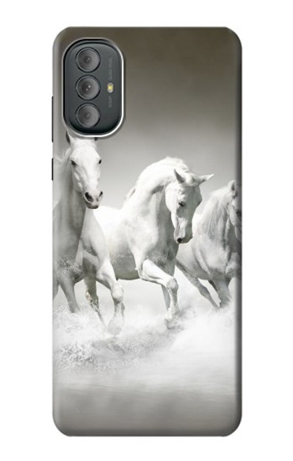 S0933 White Horses Case For Motorola Moto G Power 2022, G Play 2023