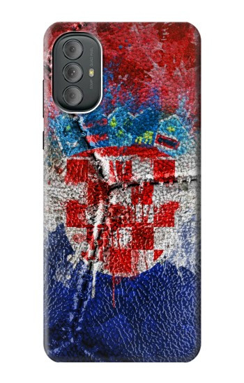 S3313 Croatia Flag Vintage Football Graphic Case For Motorola Moto G Power 2022, G Play 2023