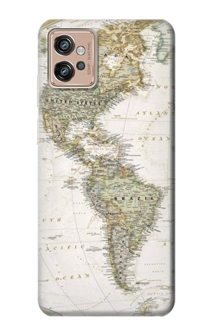 S0604 World Map Case For Motorola Moto G32