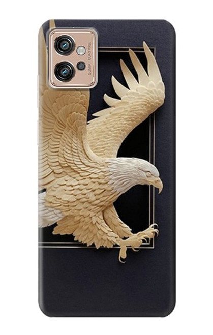 S1383 Paper Sculpture Eagle Case For Motorola Moto G32