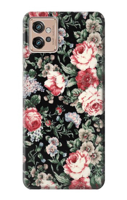 S2727 Vintage Rose Pattern Case For Motorola Moto G32