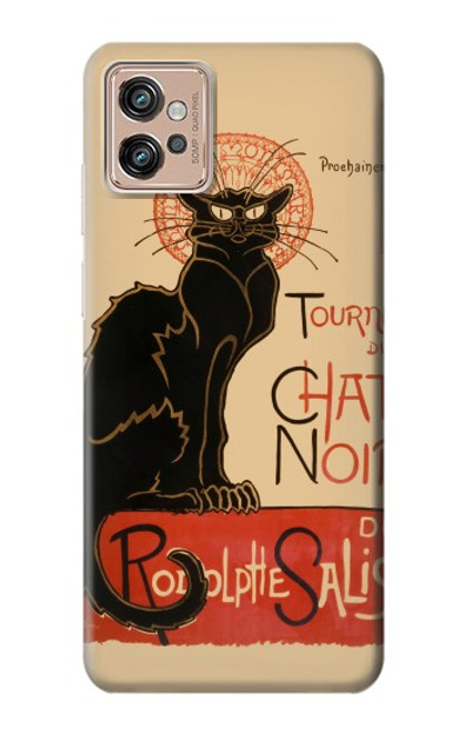 S2739 Chat Noir Black Cat Vintage Case For Motorola Moto G32