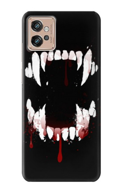 S3527 Vampire Teeth Bloodstain Case For Motorola Moto G32