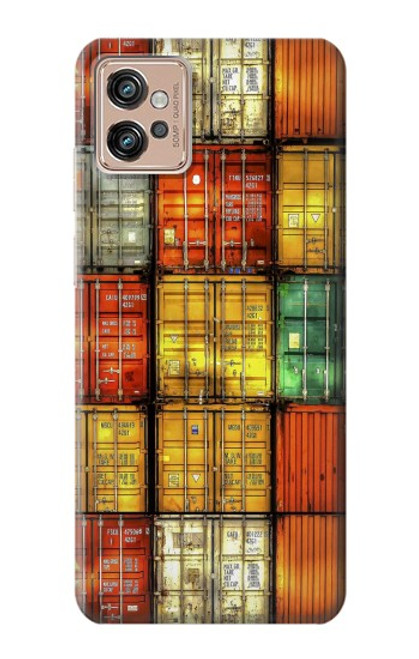 S3861 Colorful Container Block Case For Motorola Moto G32