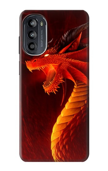 S0526 Red Dragon Case For Motorola Moto G52, G82 5G