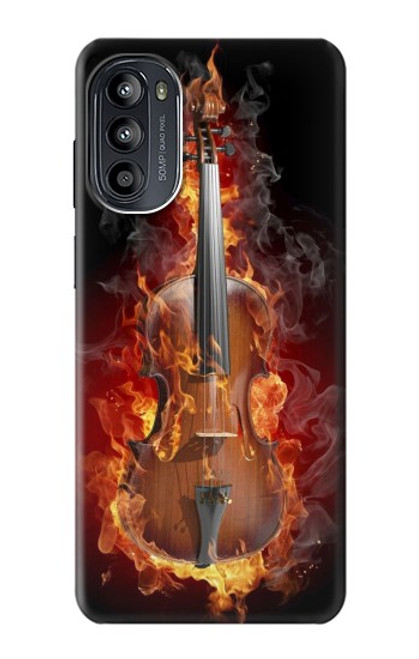 S0864 Fire Violin Case For Motorola Moto G52, G82 5G