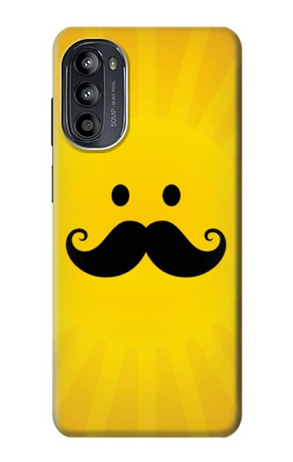 S1145 Yellow Mustache Sun Case For Motorola Moto G52, G82 5G