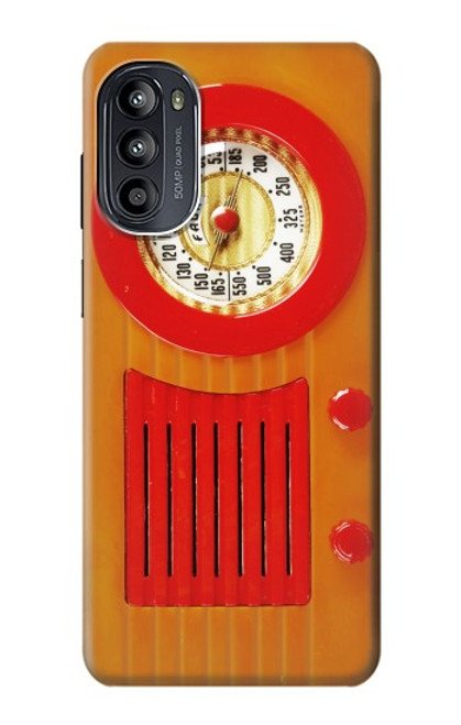 S2780 Vintage Orange Bakelite Radio Case For Motorola Moto G52, G82 5G