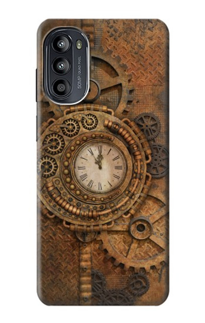 S3401 Clock Gear Steampunk Case For Motorola Moto G52, G82 5G