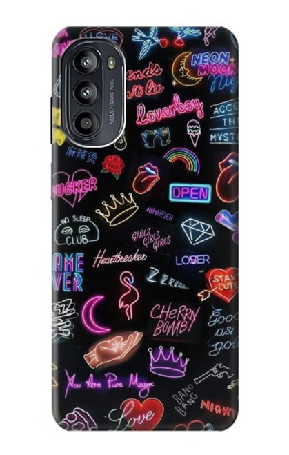 S3433 Vintage Neon Graphic Case For Motorola Moto G52, G82 5G