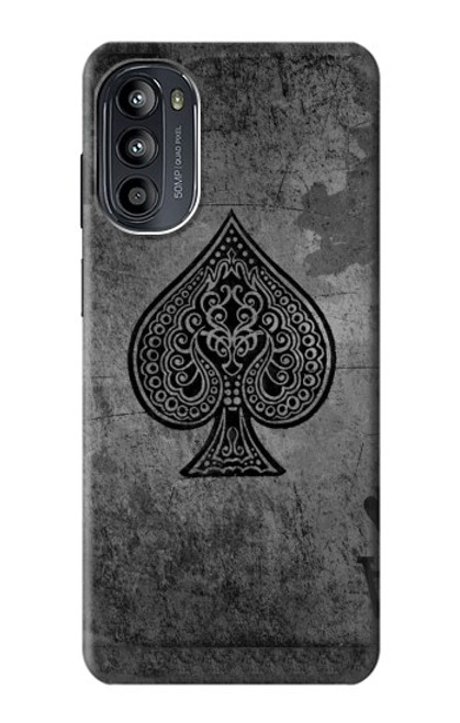 S3446 Black Ace Spade Case For Motorola Moto G52, G82 5G