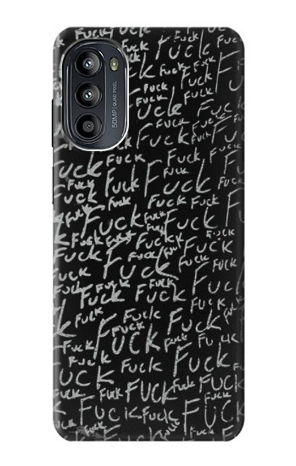 S3478 Funny Words Blackboard Case For Motorola Moto G52, G82 5G