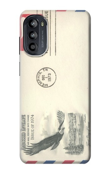 S3551 Vintage Airmail Envelope Art Case For Motorola Moto G52, G82 5G