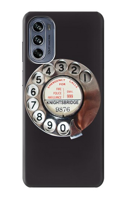 S0059 Retro Rotary Phone Dial On Case For Motorola Moto G62 5G