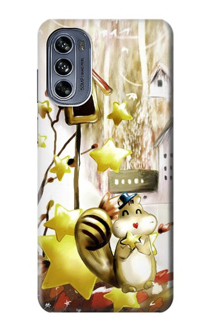 S0109 Cute Squirrel Cartoon Case For Motorola Moto G62 5G