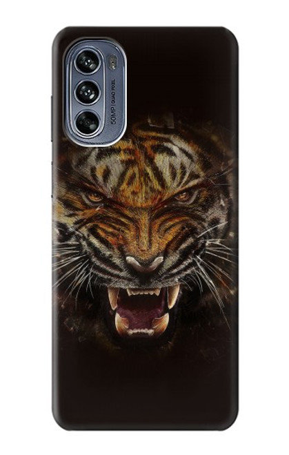 S0575 Tiger Face Case For Motorola Moto G62 5G