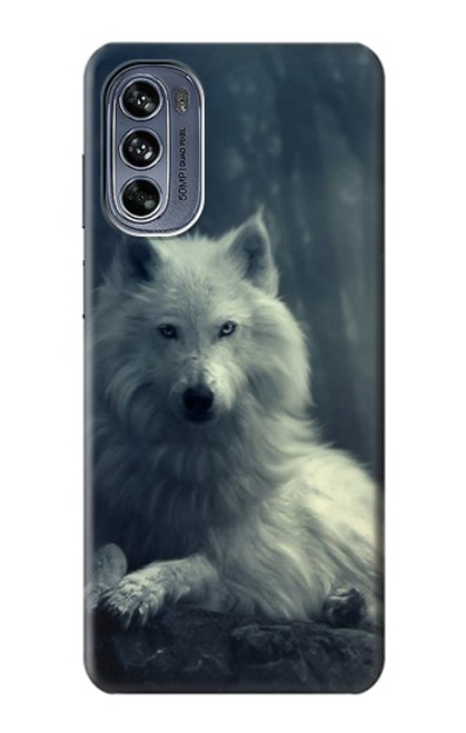 S1516 White Wolf Case For Motorola Moto G62 5G