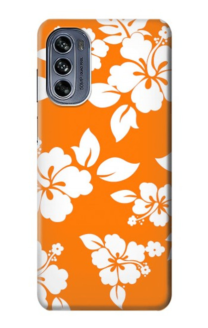 S2245 Hawaiian Hibiscus Orange Pattern Case For Motorola Moto G62 5G