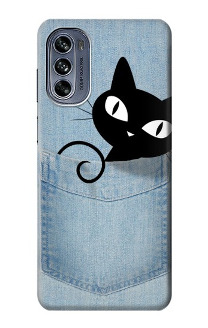 S2641 Pocket Black Cat Case For Motorola Moto G62 5G
