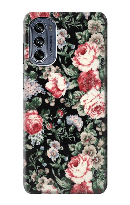 S2727 Vintage Rose Pattern Case For Motorola Moto G62 5G