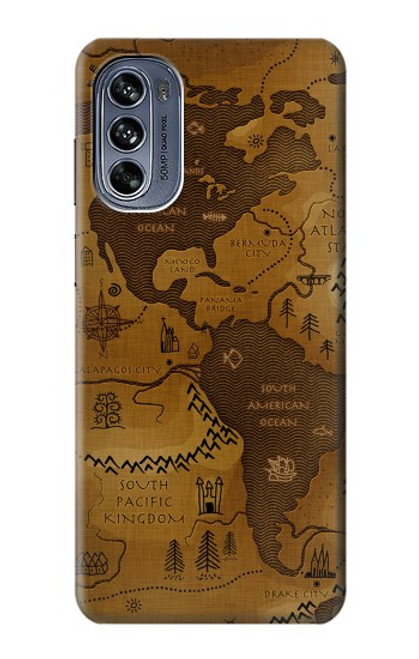 S2861 Antique World Map Case For Motorola Moto G62 5G
