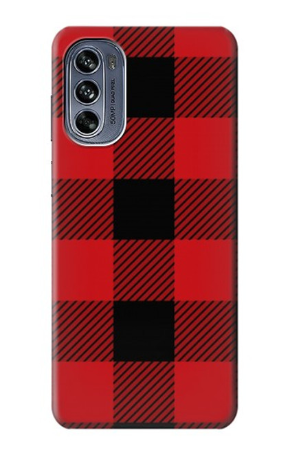 S2931 Red Buffalo Check Pattern Case For Motorola Moto G62 5G