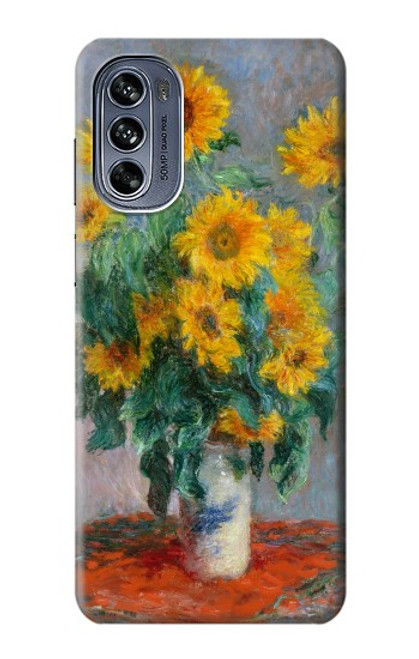 S2937 Claude Monet Bouquet of Sunflowers Case For Motorola Moto G62 5G
