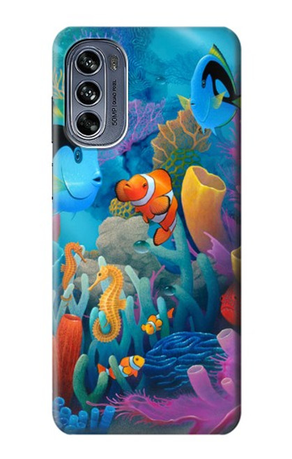 S3227 Underwater World Cartoon Case For Motorola Moto G62 5G