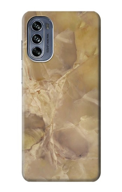 S3240 Yellow Marble Stone Case For Motorola Moto G62 5G