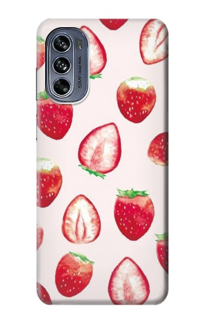 S3481 Strawberry Case For Motorola Moto G62 5G