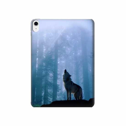 S0935 Wolf Howling in Forest Hard Case For iPad 10.9 (2022)