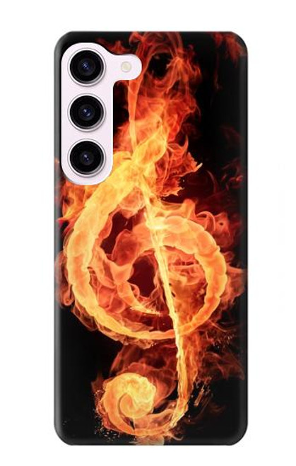 S0493 Music Note Burn Case For Samsung Galaxy S23