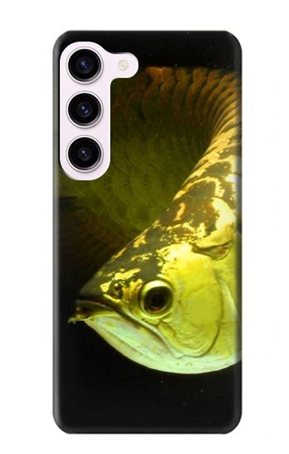 S1021 Gold Arowana Fish Case For Samsung Galaxy S23