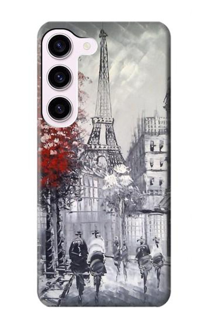 S1295 Eiffel Painting of Paris Case For Samsung Galaxy S23