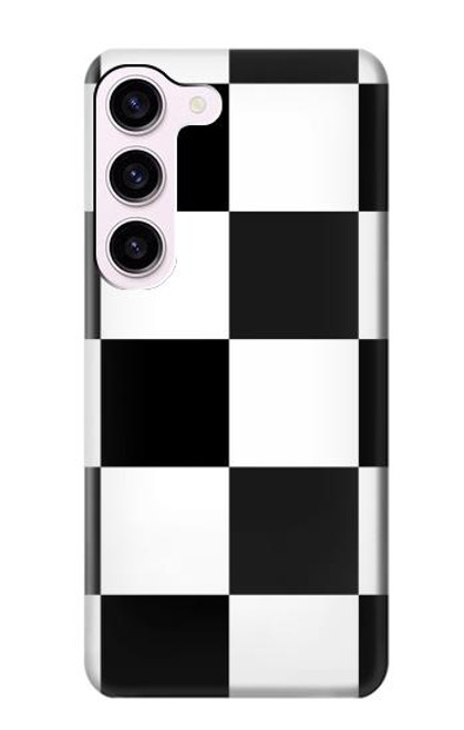 S2492 Black and White Check Case For Samsung Galaxy S23