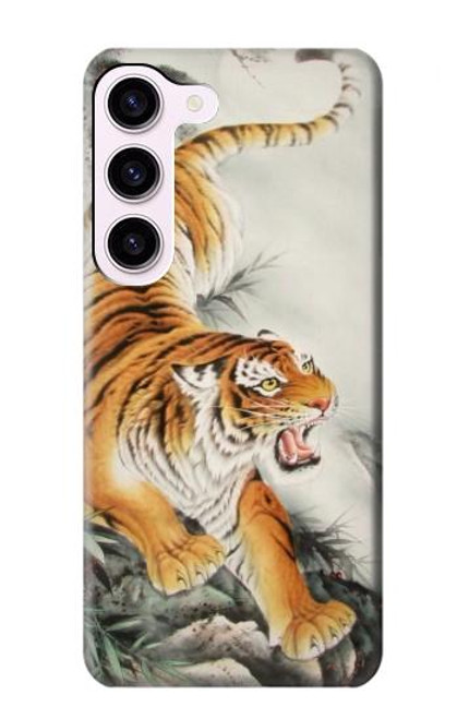 S2751 Chinese Tiger Brush Painting Case For Samsung Galaxy S23