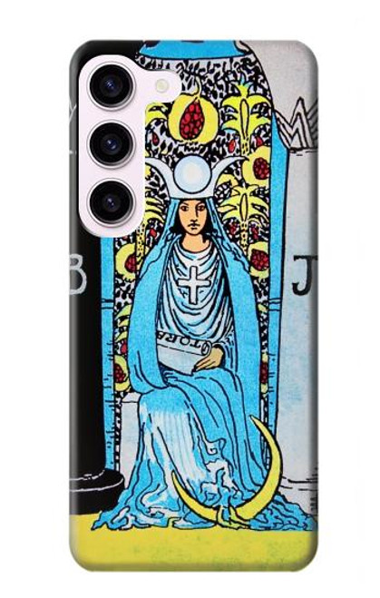 S2837 The High Priestess Vintage Tarot Card Case For Samsung Galaxy S23