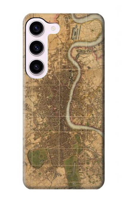 S3230 Vintage Map of London Case For Samsung Galaxy S23