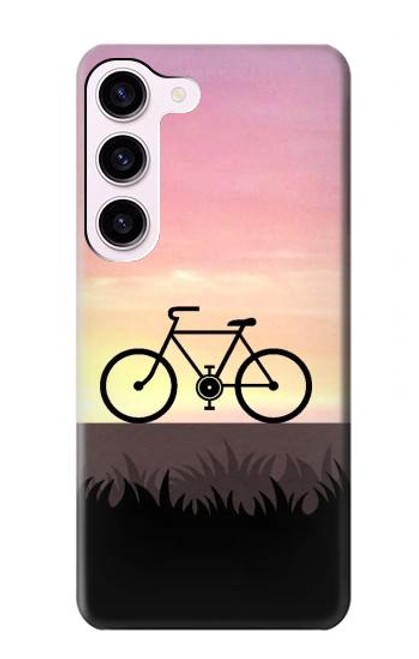 S3252 Bicycle Sunset Case For Samsung Galaxy S23