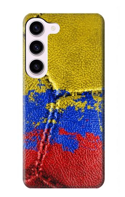 S3306 Colombia Flag Vintage Football Graphic Case For Samsung Galaxy S23