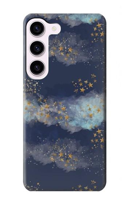 S3364 Gold Star Sky Case For Samsung Galaxy S23