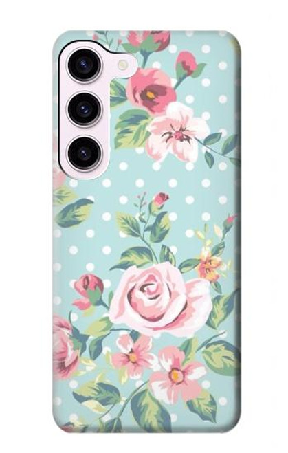 S3494 Vintage Rose Polka Dot Case For Samsung Galaxy S23