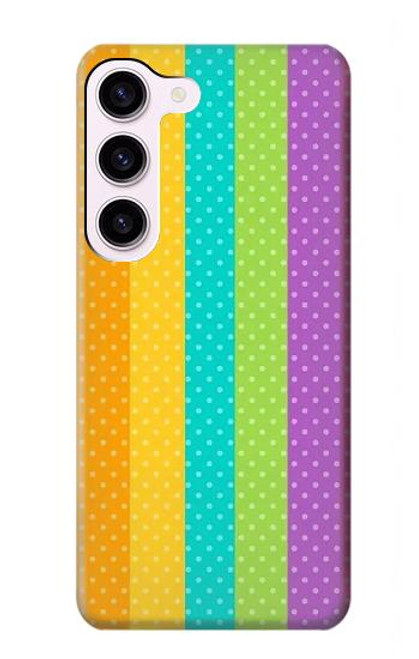 S3678 Colorful Rainbow Vertical Case For Samsung Galaxy S23